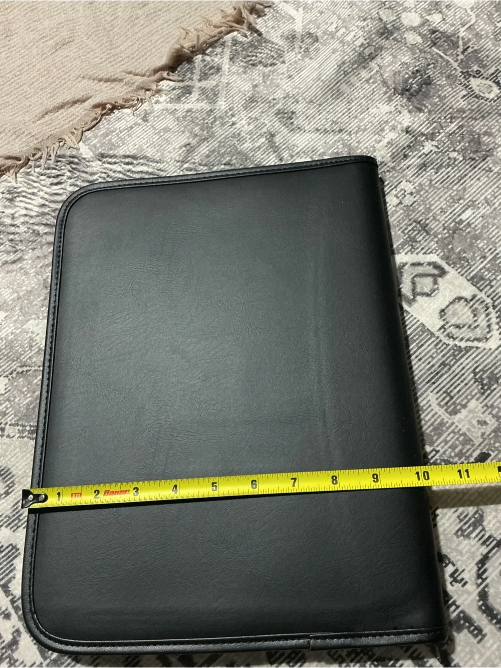 Black Zippered Padfolio Organizer with Calculator